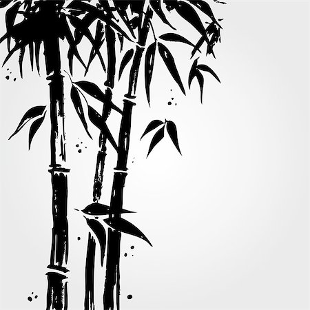 simsearch:400-04576608,k - Bamboo in Chinese style. Vector hand drawn illustration. Stock Photo - Budget Royalty-Free & Subscription, Code: 400-07921236