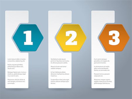 simsearch:400-06924506,k - White label infograhic background design with big color hexagons and numbers Photographie de stock - Aubaine LD & Abonnement, Code: 400-07921615