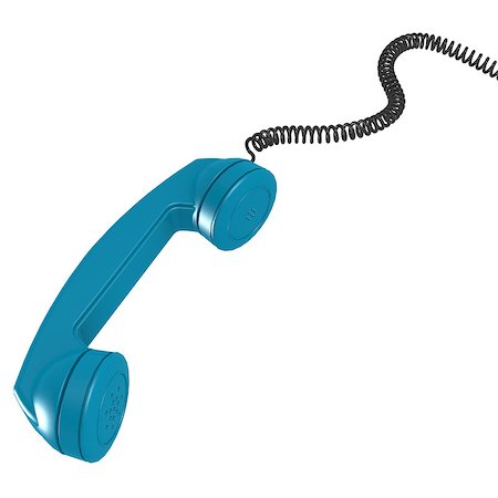 simsearch:400-05110035,k - Blue telephone receiver Foto de stock - Royalty-Free Super Valor e Assinatura, Número: 400-07921705