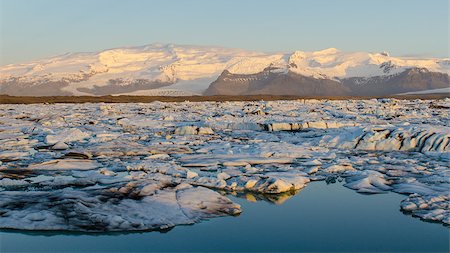 skaftafell - Jokulsarlon ice lagoon at sunrise Foto de stock - Super Valor sin royalties y Suscripción, Código: 400-07921760