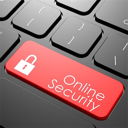 simsearch:400-08572391,k - Online security keyboard image with hi-res rendered artwork that could be used for any graphic design. Photographie de stock - Aubaine LD & Abonnement, Code: 400-07922077