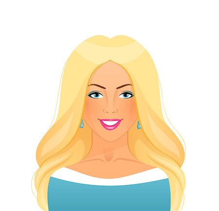 Vector illustration of Beautiful and young woman Stock Photo - Budget Royalty-Free & Subscription, Code: 400-07922240