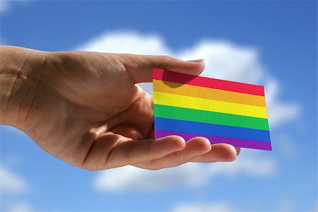 simsearch:614-06168944,k - Rainbow flag on small visiting card Foto de stock - Super Valor sin royalties y Suscripción, Código: 400-07922534