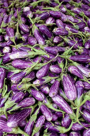 simsearch:400-03914983,k - Fresh organic fairytale eggplant background, photo taken at local farmers market, in New York City Photographie de stock - Aubaine LD & Abonnement, Code: 400-07922544