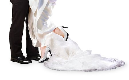 Bride and Groom Feet on Wedding Day Stock Photo - Budget Royalty-Free & Subscription, Code: 400-07922618