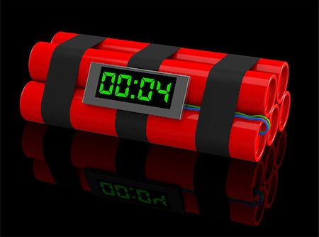 simsearch:400-05388310,k - 3d generated picture of a time bomb Fotografie stock - Microstock e Abbonamento, Codice: 400-07922700