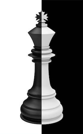 simsearch:640-01351370,k - 3d generated picture of a black and white pawn Stock Photo - Budget Royalty-Free & Subscription, Code: 400-07923034