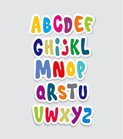 simsearch:400-07614122,k - Cartoon comic graffiti font alphabet. Vector Stock Photo - Budget Royalty-Free & Subscription, Code: 400-07923993