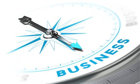 simsearch:400-08184863,k - Compass with needle pointing the word business, white and blue tones. Background image for illustration of solutions concept Photographie de stock - Aubaine LD & Abonnement, Code: 400-07934161