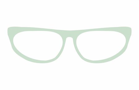 professor icon - Green cat eyes glasses vector illustration isolated on white background. Sign of intelligence or secretary job Stock Photo - Budget Royalty-Free & Subscription, Code: 400-07934176