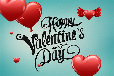 simsearch:400-07936959,k - Composite image of valentines message with hearts Foto de stock - Royalty-Free Super Valor e Assinatura, Número: 400-07934984