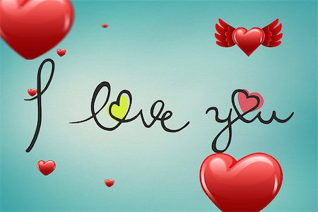 simsearch:400-07957226,k - Composite image of valentines message with hearts Stock Photo - Budget Royalty-Free & Subscription, Code: 400-07934986