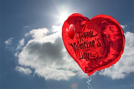 simsearch:400-07936959,k - Cute valentines message against blue sky with clouds and sun Foto de stock - Royalty-Free Super Valor e Assinatura, Número: 400-07936937
