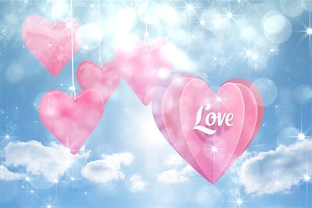 simsearch:400-07936959,k - Love heart against shimmering light design on blue Foto de stock - Royalty-Free Super Valor e Assinatura, Número: 400-07937269