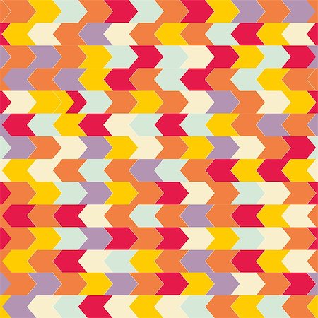 simsearch:400-08675660,k - Chevron seamless colorful vector pattern or tile background with zig zag red, purple, yellow, and orange stripes. Stock Photo - Budget Royalty-Free & Subscription, Code: 400-07937743