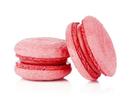 simsearch:400-06564979,k - Pink macarons. Isolated on white background Stock Photo - Budget Royalty-Free & Subscription, Code: 400-07937778