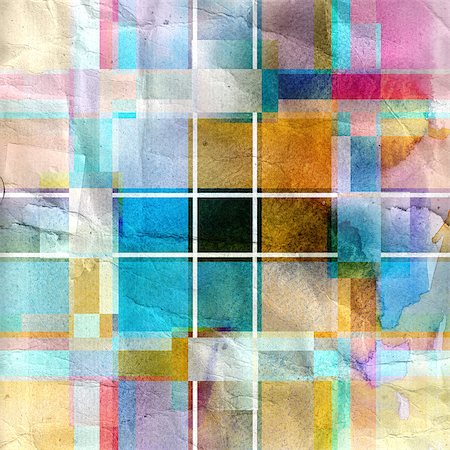 pattern art colorful - bright watercolor abstract background from different rectangles Stock Photo - Budget Royalty-Free & Subscription, Code: 400-07937937