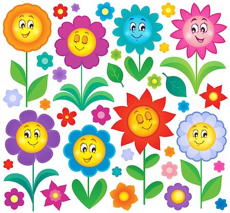 simsearch:400-08076059,k - Flower theme collection 5 - eps10 vector illustration. Stock Photo - Budget Royalty-Free & Subscription, Code: 400-07938124