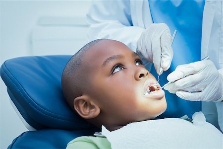 simsearch:6109-08389797,k - Close up of boy having his teeth examined by a dentist Stock Photo - Budget Royalty-Free & Subscription, Code: 400-07938660