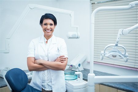 dental work - Portrait of confident female dentist with arms crossed Stock Photo - Budget Royalty-Free & Subscription, Code: 400-07938872