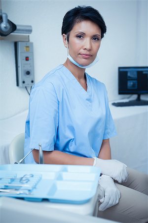 female with dental tools at work - Portrait of confident young female dentist Stock Photo - Budget Royalty-Free & Subscription, Code: 400-07939168