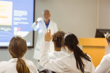 Science professor giving lecture to class at the university Stock Photo - Budget Royalty-Free & Subscription, Code: 400-07939534