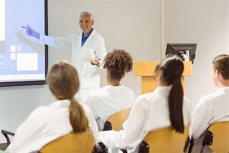 Science professor giving lecture to class at the university Stock Photo - Budget Royalty-Free & Subscription, Code: 400-07939532