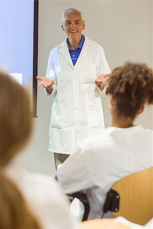 Science professor giving lecture to class at the university Stock Photo - Budget Royalty-Free & Subscription, Code: 400-07939533