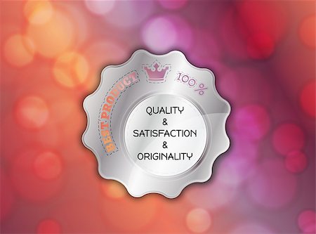 silver stamp, sticker, or label on color blurred background Stock Photo - Budget Royalty-Free & Subscription, Code: 400-07932234
