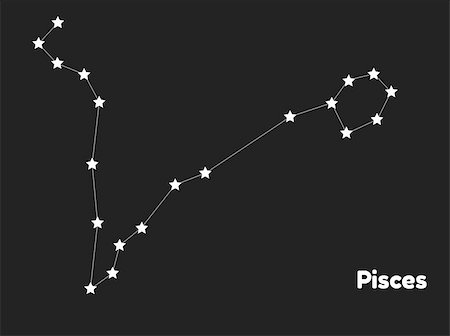 simsearch:400-07932239,k - star constellation of pisces on black background, vector Stock Photo - Budget Royalty-Free & Subscription, Code: 400-07932240