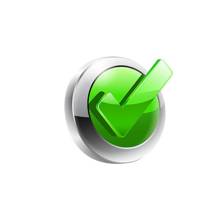 simsearch:400-04283929,k - Vector green checkmark icon on white background Stock Photo - Budget Royalty-Free & Subscription, Code: 400-07932387