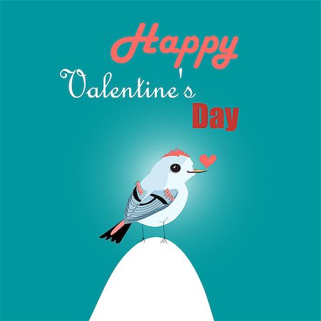 simsearch:400-07933418,k - graphic greeting card with a bird in love Photographie de stock - Aubaine LD & Abonnement, Code: 400-07932552