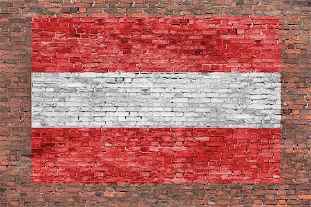 simsearch:400-08403526,k - Flag of Austria painted over old brick wall Fotografie stock - Microstock e Abbonamento, Codice: 400-07932784