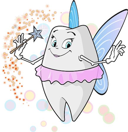 A cute tooth fairy with her magic wand. Stock Photo - Budget Royalty-Free & Subscription, Code: 400-07932783