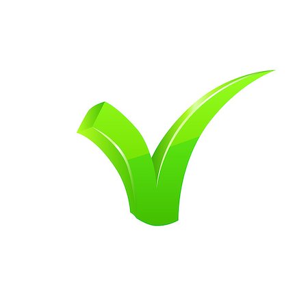 simsearch:400-07835449,k - Vector green check mark illustration on white background. Photographie de stock - Aubaine LD & Abonnement, Code: 400-07932819