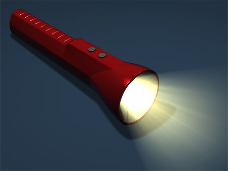 simsearch:400-08187651,k - 3d illustration of flashlight with a light beam Fotografie stock - Microstock e Abbonamento, Codice: 400-07932862