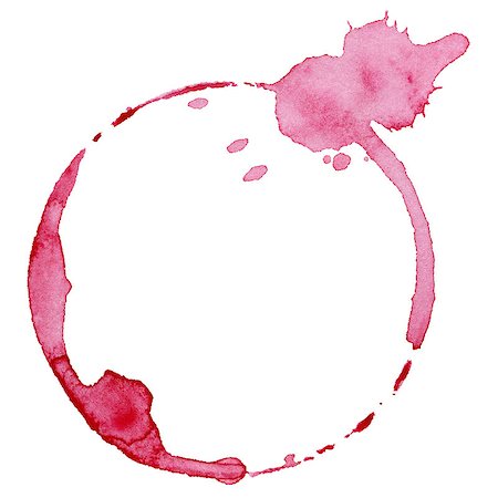 rose wine white background - Wine glass mark isolated on white background Stock Photo - Budget Royalty-Free & Subscription, Code: 400-07932891