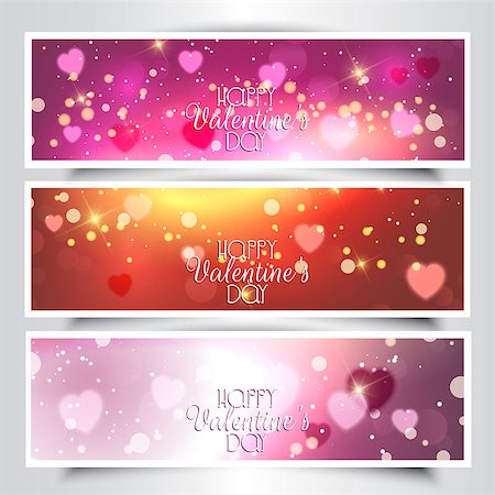 simsearch:400-06528675,k - Colection of Valentine's Day headers Stockbilder - Microstock & Abonnement, Bildnummer: 400-07933021