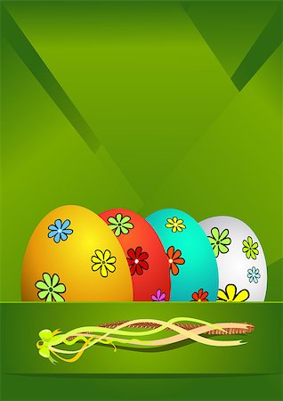 simsearch:400-07406705,k - Colorful easter eggs, vector illustration Foto de stock - Super Valor sin royalties y Suscripción, Código: 400-07933280