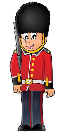 english guards uniform - Happy Beefeater guard - eps10 vector illustration. Stock Photo - Budget Royalty-Free & Subscription, Code: 400-07933360