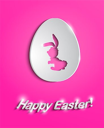 simsearch:400-06798041,k - Illustration of easter paper egg with bunny cutout Foto de stock - Super Valor sin royalties y Suscripción, Código: 400-07933398