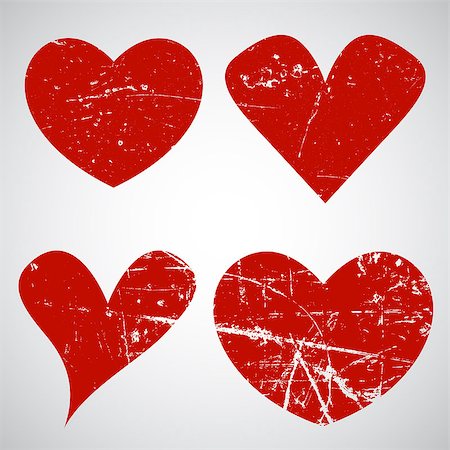 simsearch:400-06528675,k - Grunge hearts ideal for Valentine's Day Stockbilder - Microstock & Abonnement, Bildnummer: 400-07933516