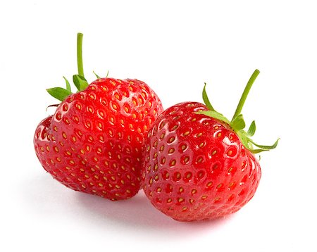 Close up of Fresh Sweet Strawberries on the White Background Foto de stock - Royalty-Free Super Valor e Assinatura, Número: 400-07933568