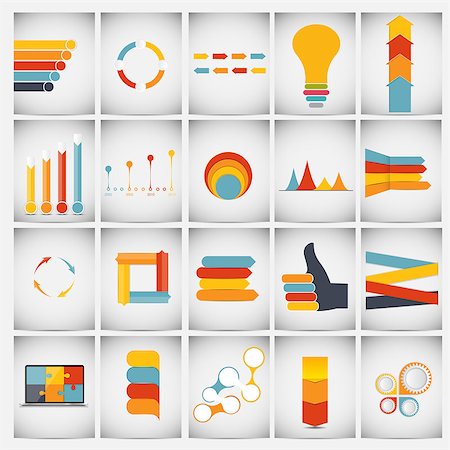 Collection of Infographic Templates for Business Vector Illustration Stock Photo - Budget Royalty-Free & Subscription, Code: 400-07933932