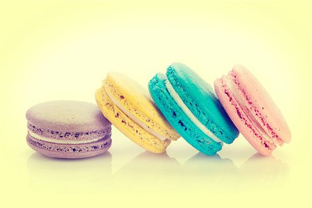 simsearch:400-06564979,k - Colorful macaron cookies. Toned Stock Photo - Budget Royalty-Free & Subscription, Code: 400-07933975