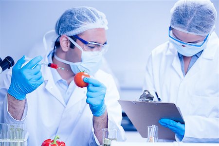 school science lab gloves - Food scientist injecting a tomato at the university Stock Photo - Budget Royalty-Free & Subscription, Code: 400-07940474