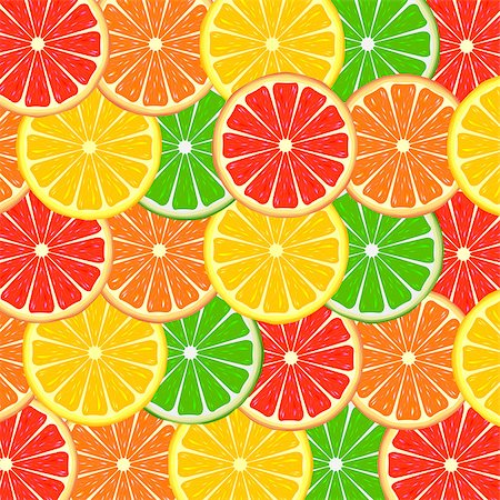 simsearch:400-04892460,k - Bright background made of grapefruit, orange, lemon and lime slices Stock Photo - Budget Royalty-Free & Subscription, Code: 400-07954025