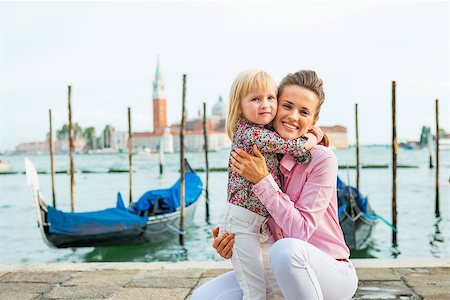 simsearch:400-07954337,k - Portrait of happy mother and baby hugging on grand canal embankment in venice, italy Stock Photo - Budget Royalty-Free & Subscription, Code: 400-07954331
