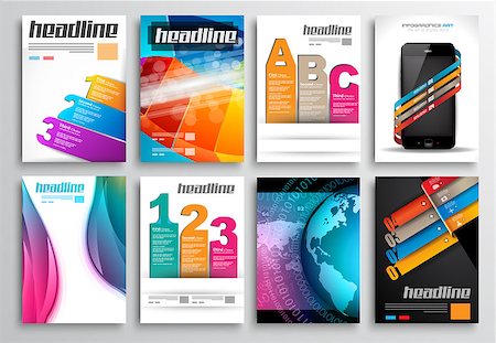 poster background - Set of Flyer Design, Web Templates. Brochure Designs, Technology Backgrounds. Mobile Technologies, Infographic  ans statistic Concepts and Applications covers. Foto de stock - Super Valor sin royalties y Suscripción, Código: 400-07954397