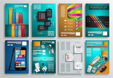 Set of Flyer Design, Web Templates. Brochure Designs, Technology Backgrounds. Mobile Technologies, Infographic  ans statistic Concepts and Applications covers. Stock Photo - Budget Royalty-Free & Subscription, Code: 400-07954398